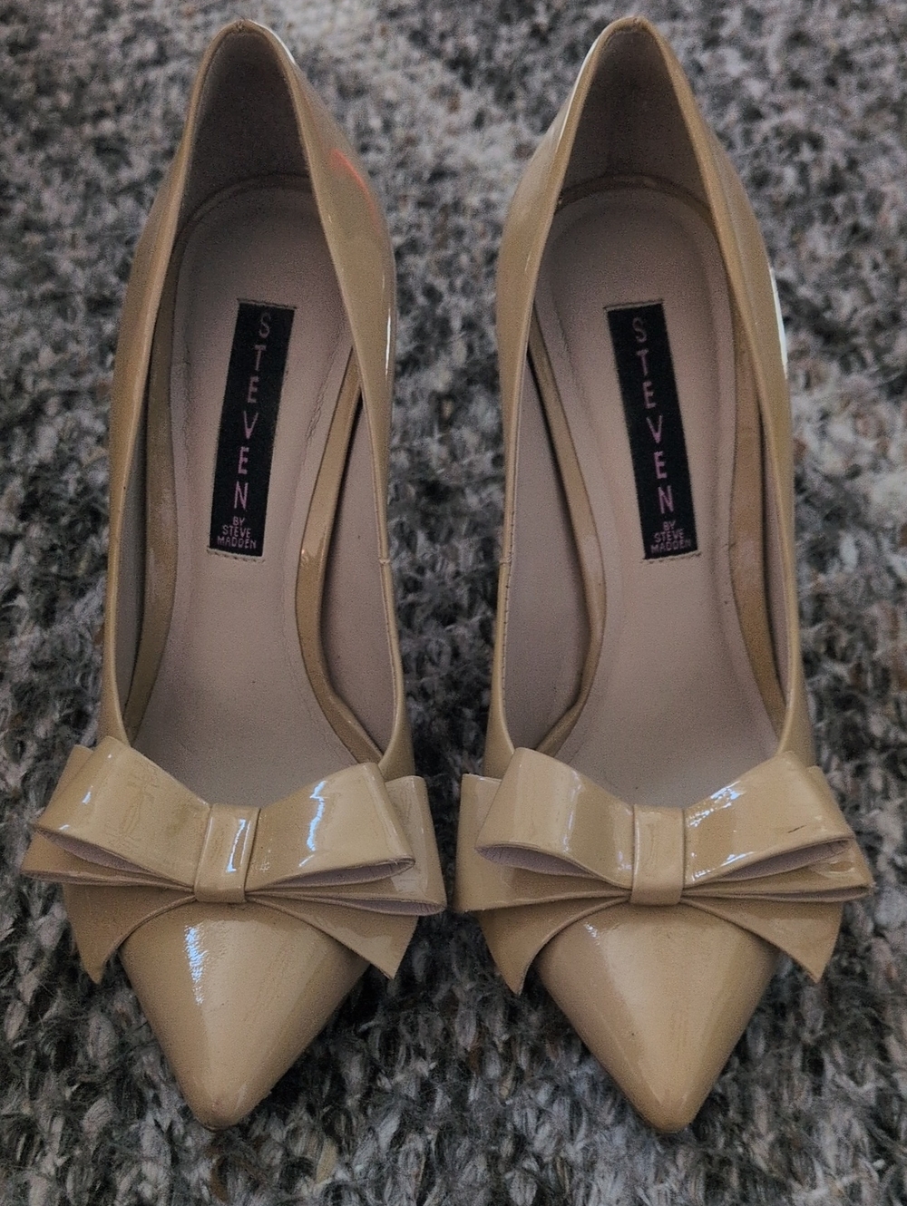 Steven By Steve Madden Bow Heels Nude
